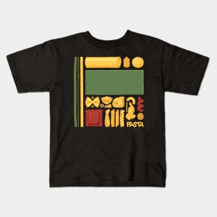 Pasta Mondrian Kids T-Shirt